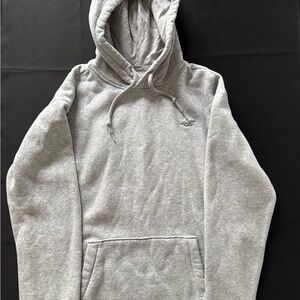 Hollister Light Gray Pullover Hoodie with Embroidered Logo
